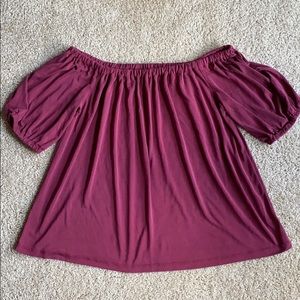 ⚡️LOFT burgundy top - so soft! Sz XS, never worn